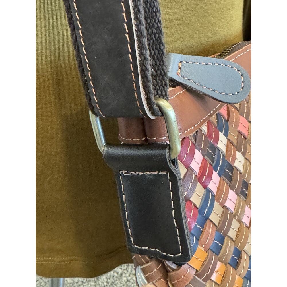 Ameri Leather Stella Woven Crossbody Shoulder Bag… - image 3